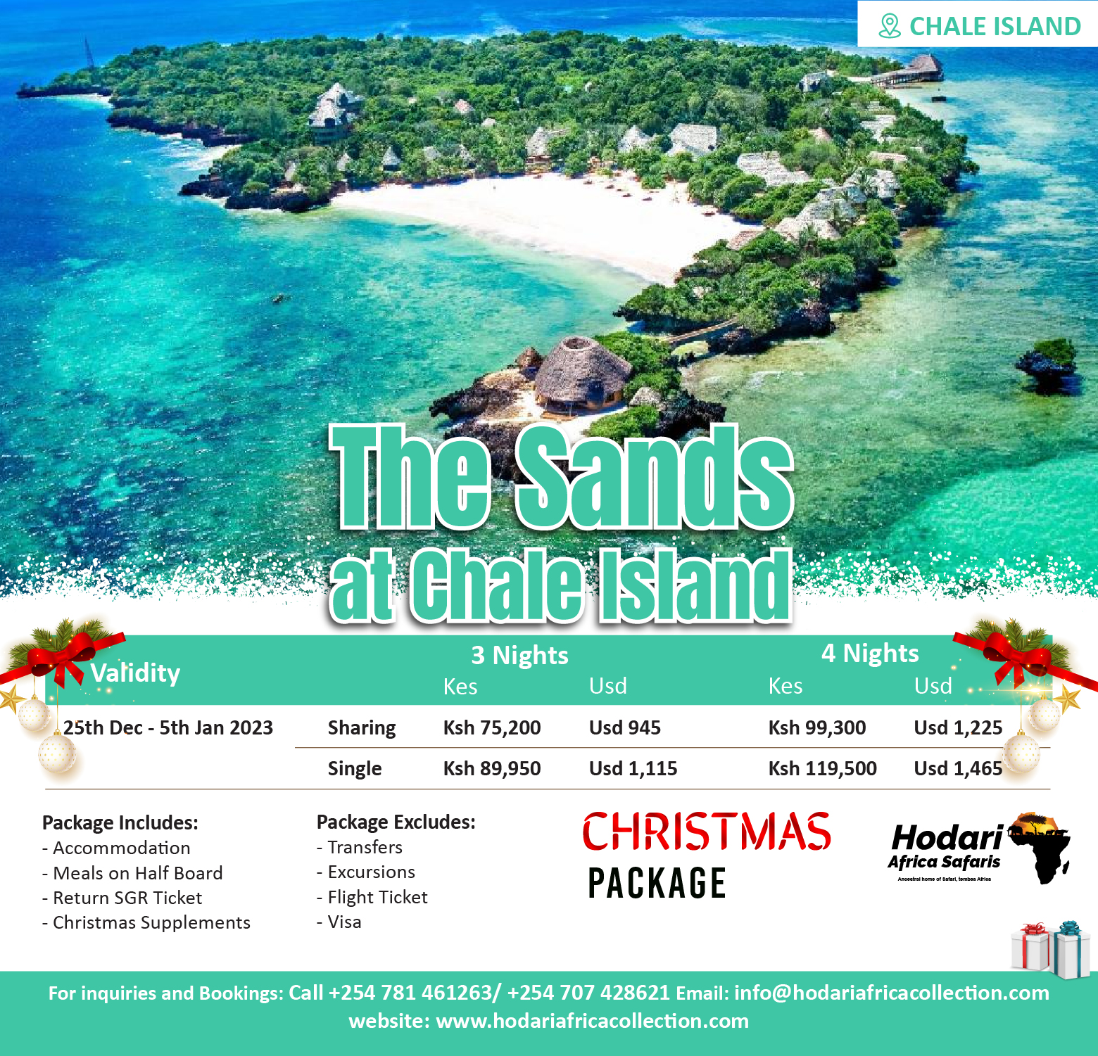 The Sands at Chale Island Christmas 2022 Package