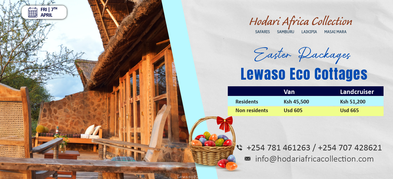 Lewaso Cottages Easter Package